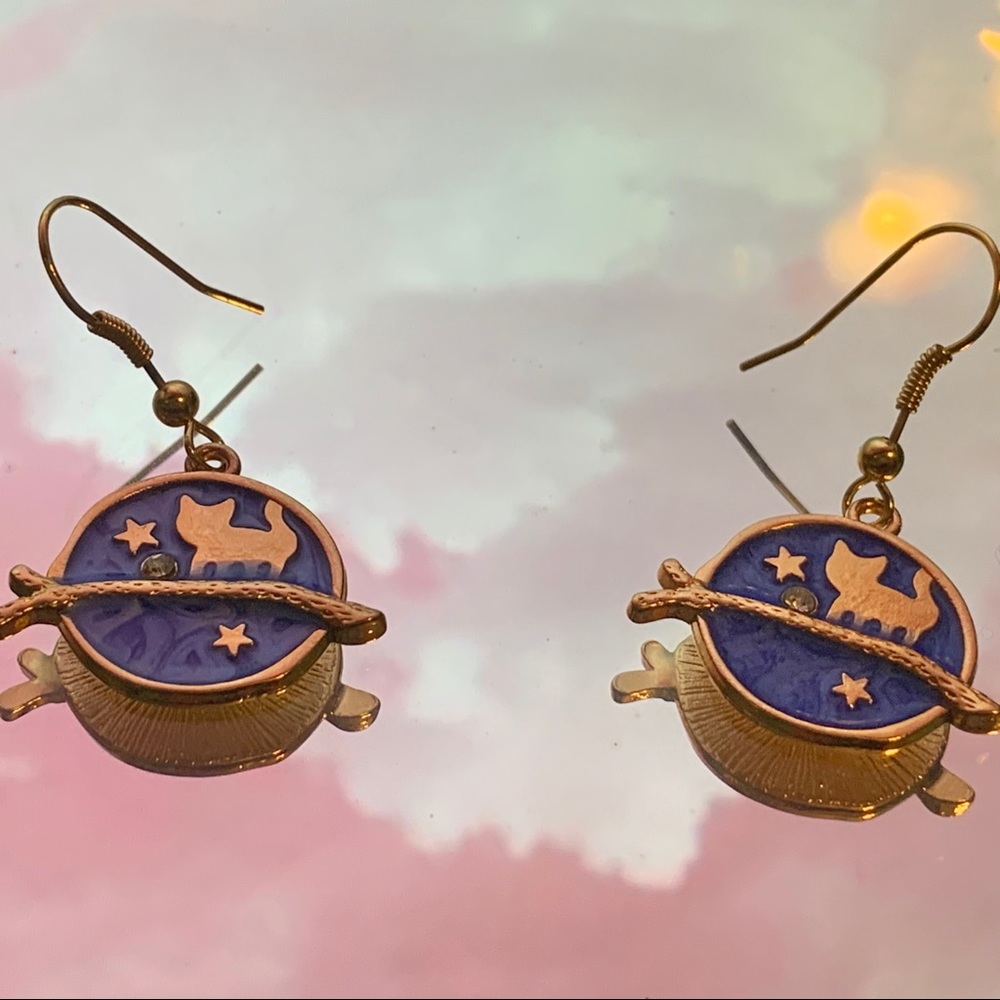 Handmade cat earrings
